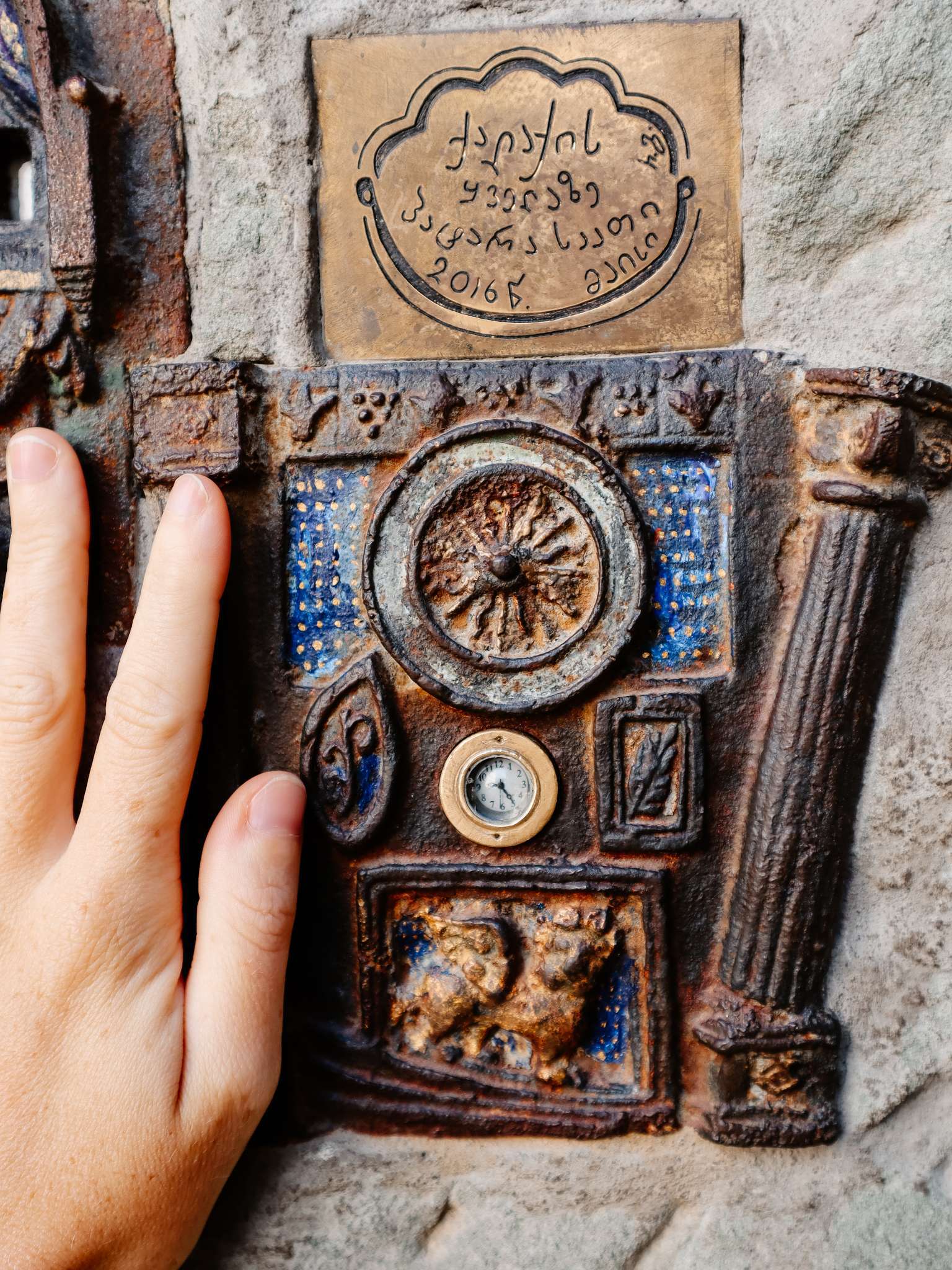 detail leaning bell tower