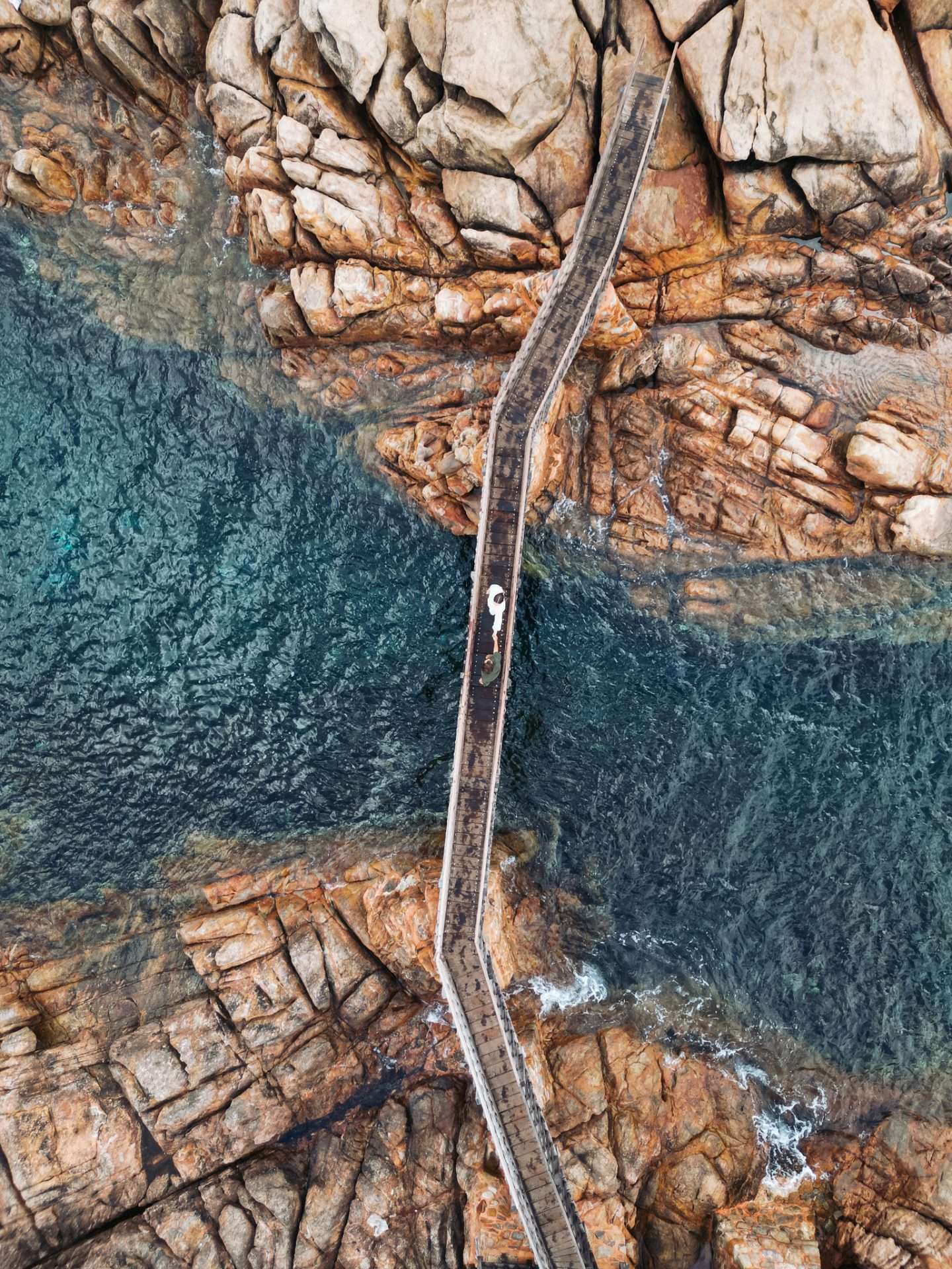 canal rocks drone