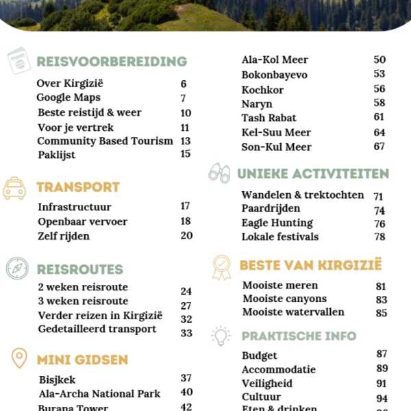 kirgizië inhoud Ebook Kirgizië<br>& Google Maps <br> <i>(Nederlandse editie)</i>