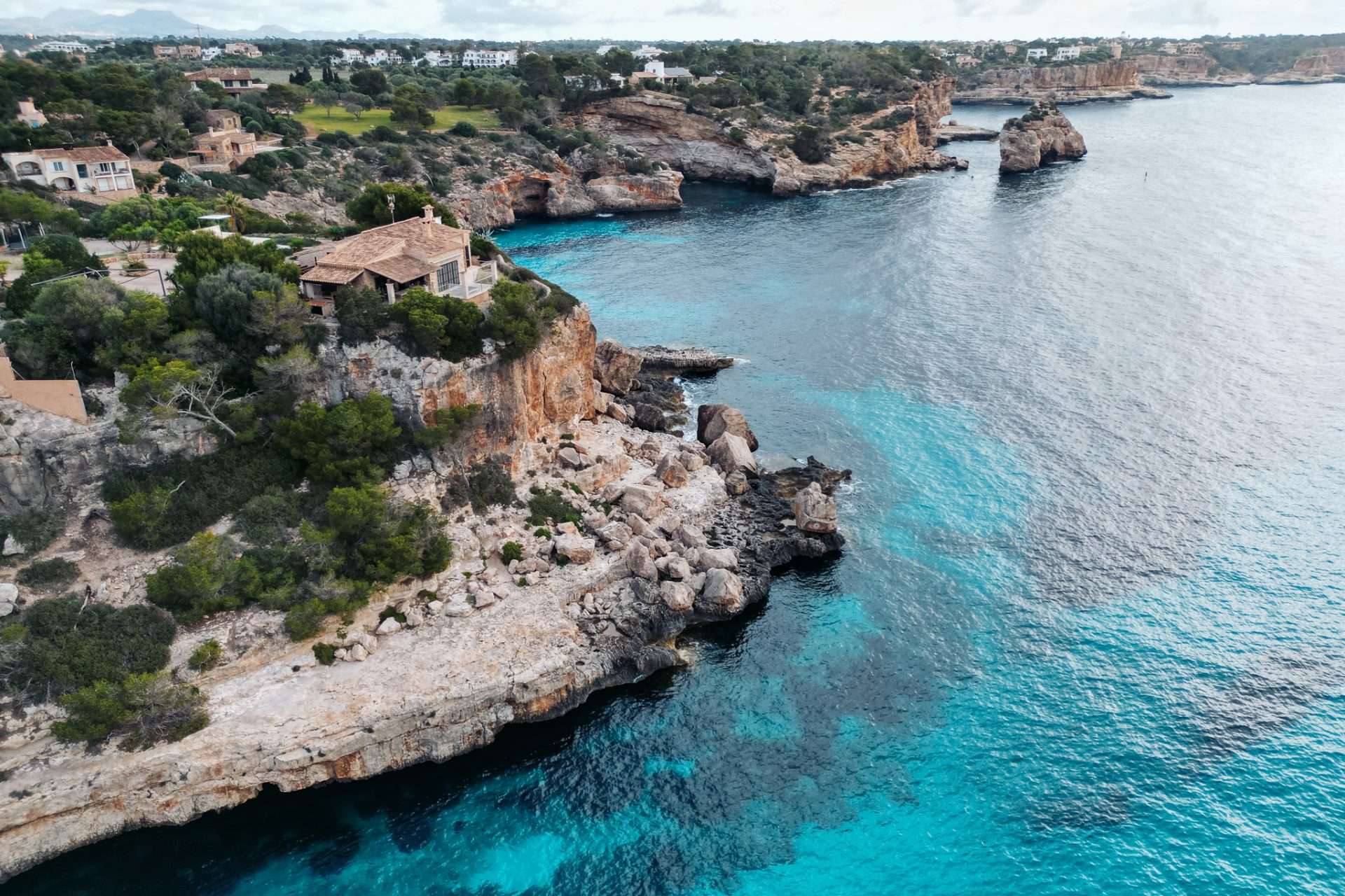 drone shot cala llombards